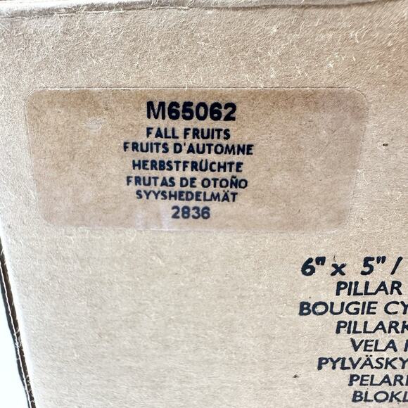 PartyLite M65062 Fall Fruits Pillar Candle 3 Wick Candle - Picture 2 of 6